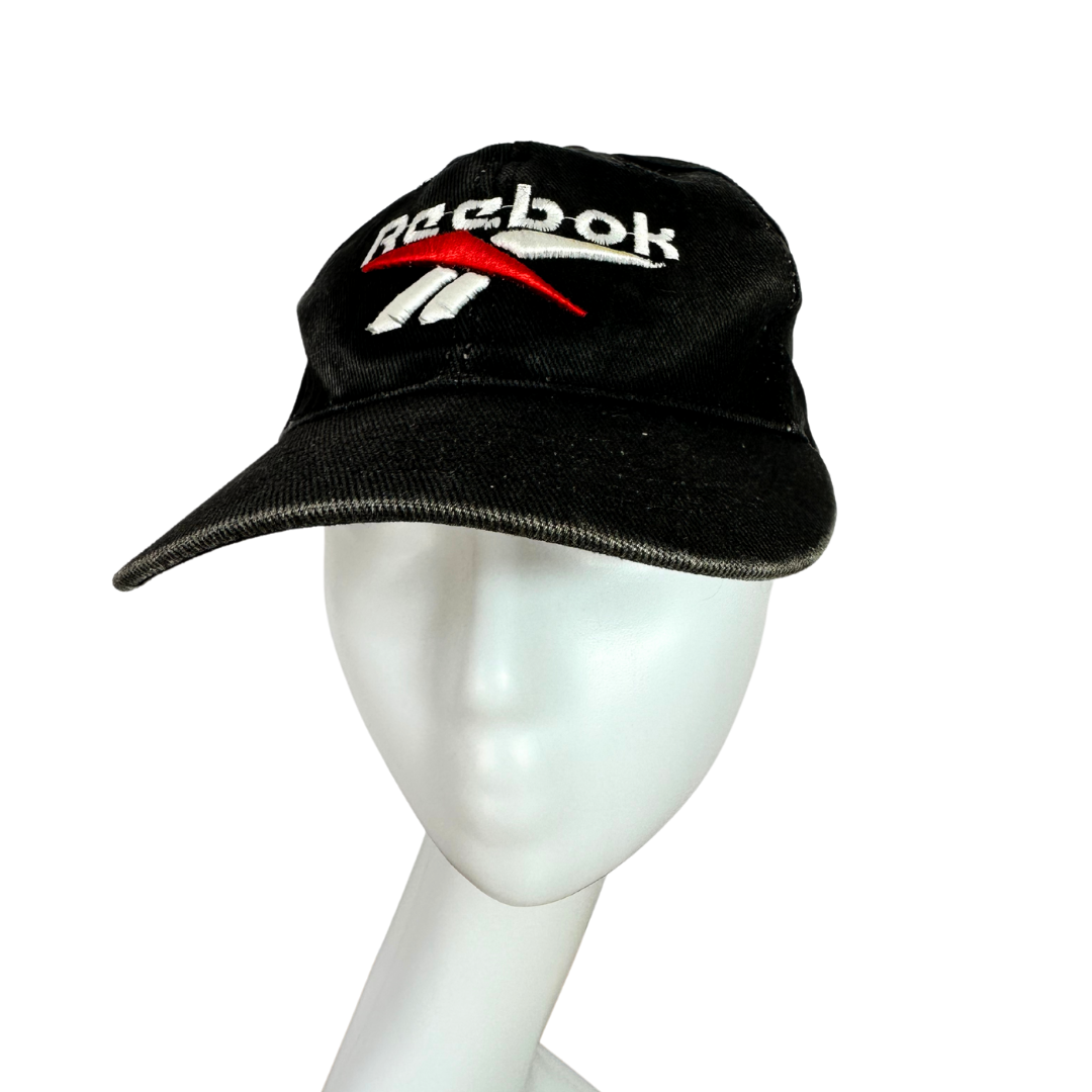 Black 90s Reebok peak cap - OS