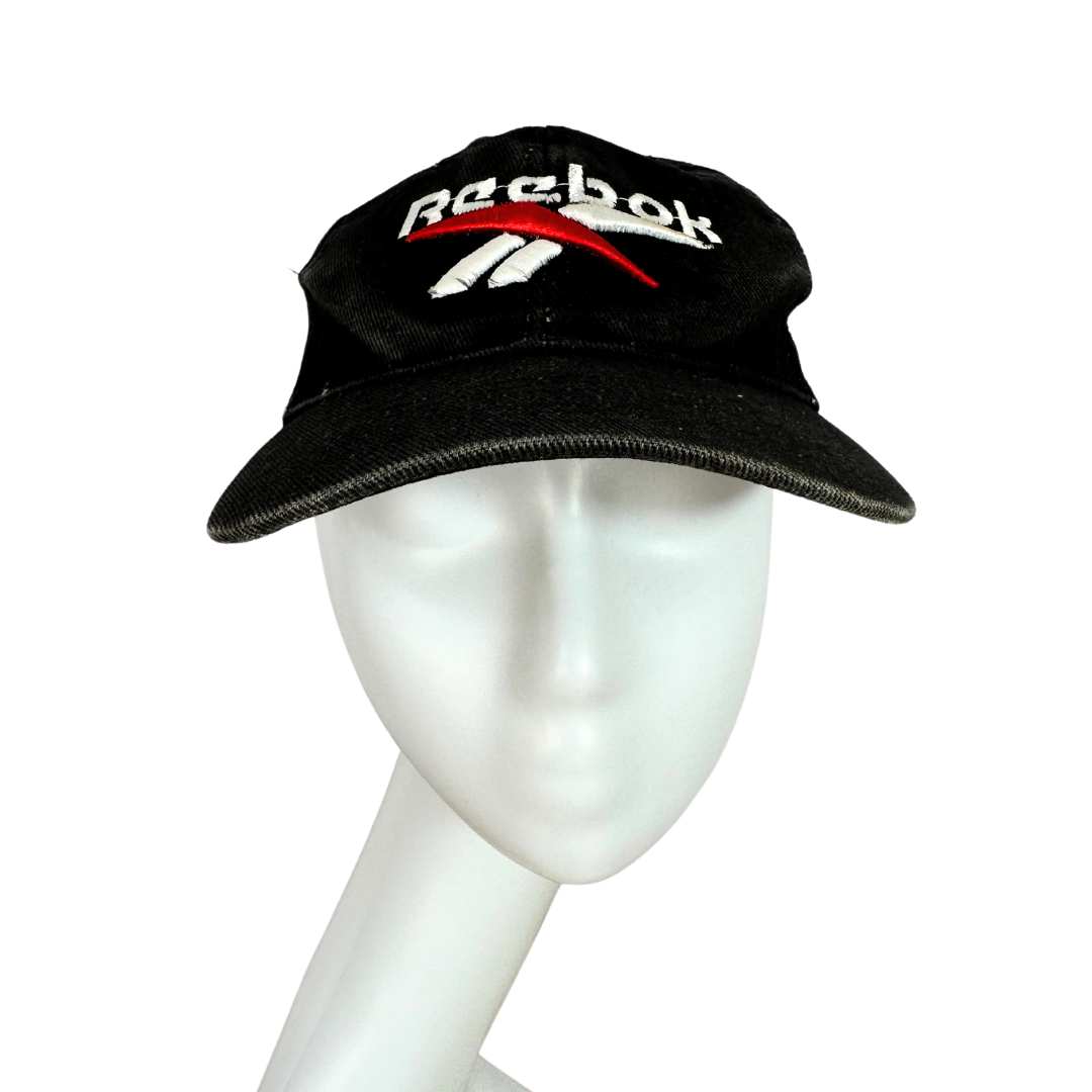 Black 90s Reebok peak cap - OS