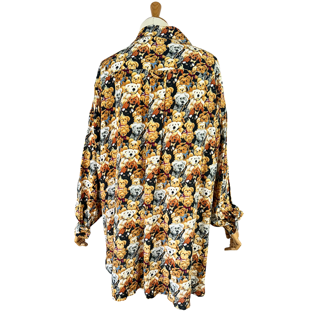 Vintage teddy bear print shirt - XL/2XL