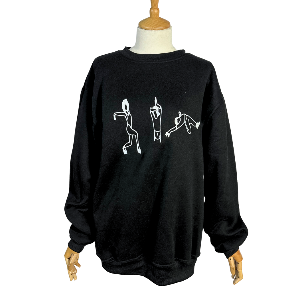 Voguing embroidered cotton sweatshirt - S/M/L