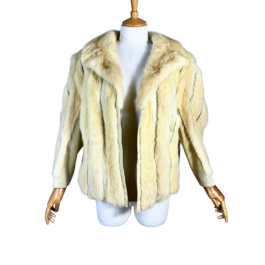 Vintage genuine fur jacket - M