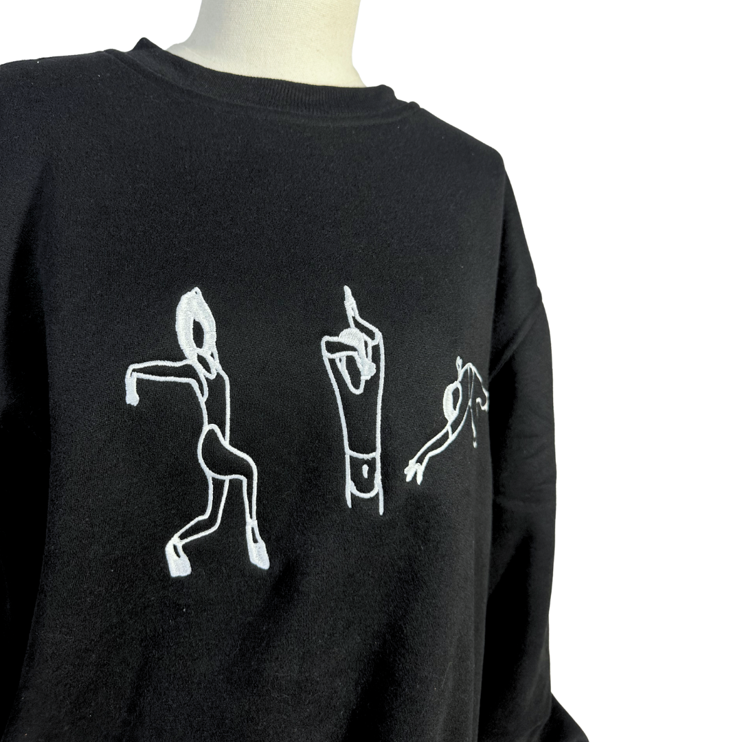 Voguing embroidered cotton sweatshirt - S/M/L