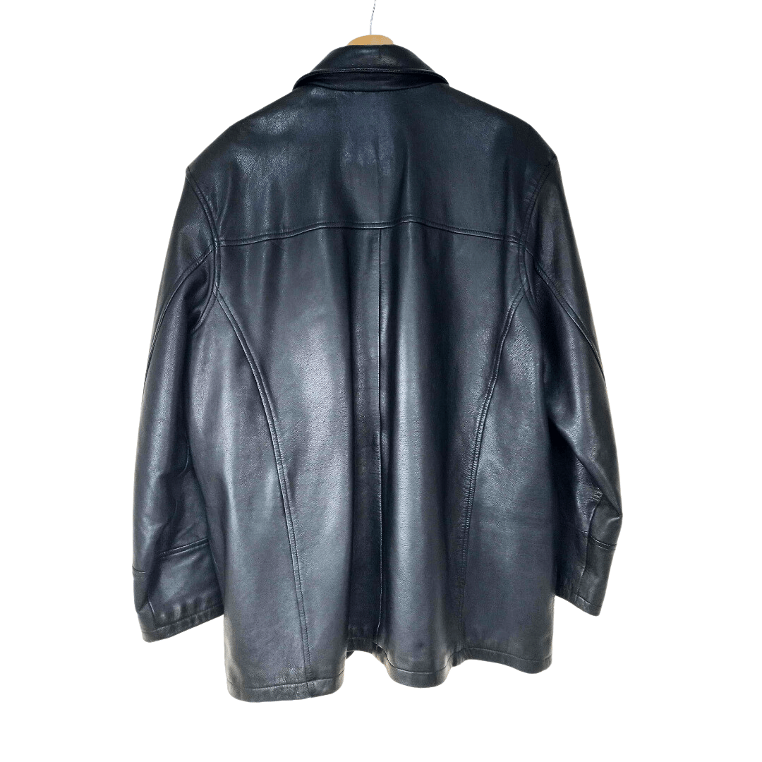 Classic leather zipped-up jacket - 2XL (Free Delivery)