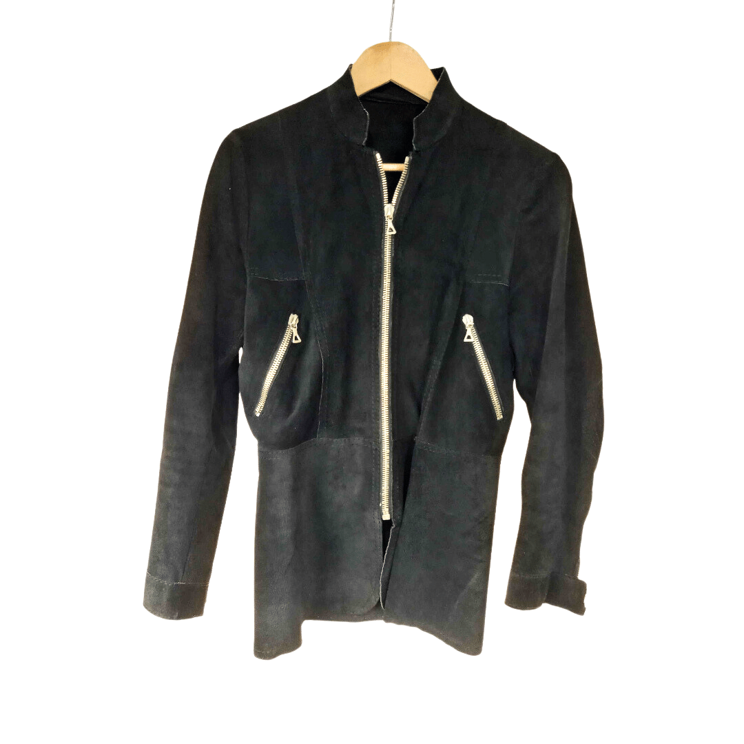 Zipped-up suede jacket - S
