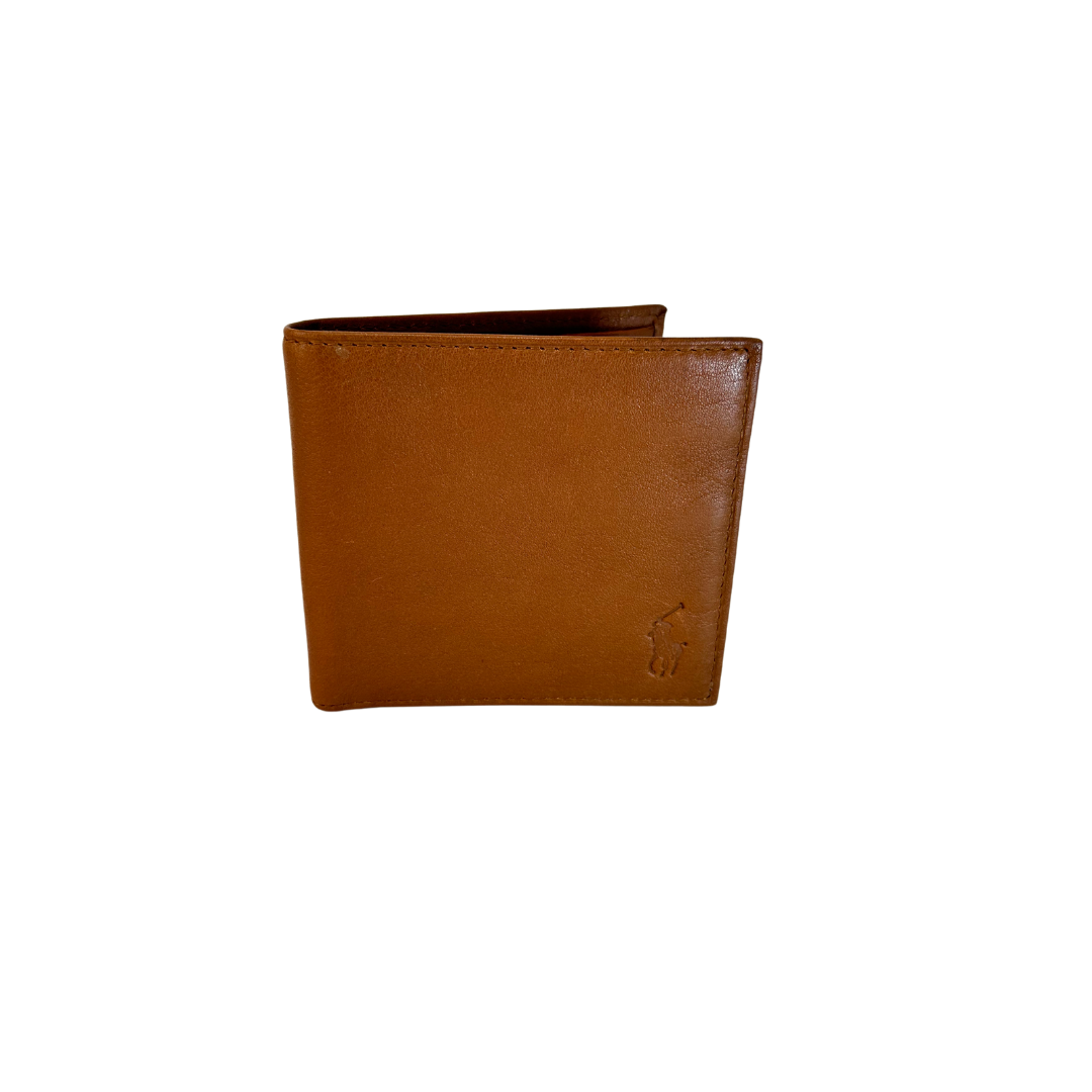 Brown Polo Ralph Lauren leather billfold wallet