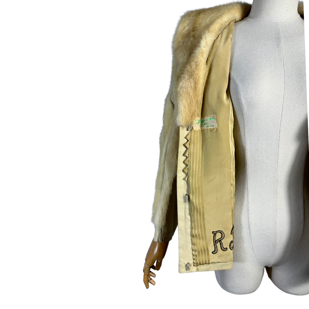 Vintage genuine fur jacket - M