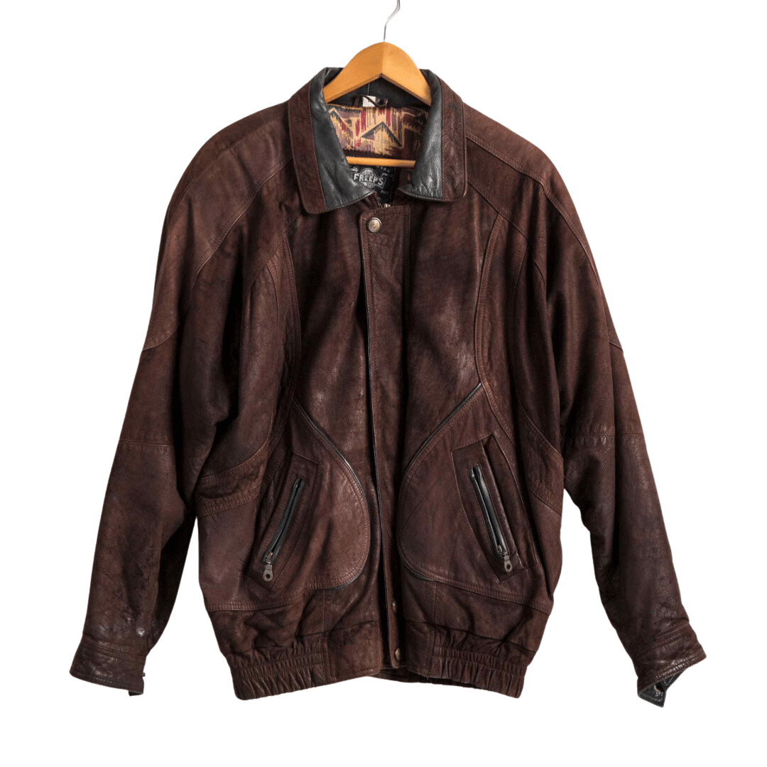 Vintage leather jacket - L (Free Delivery)