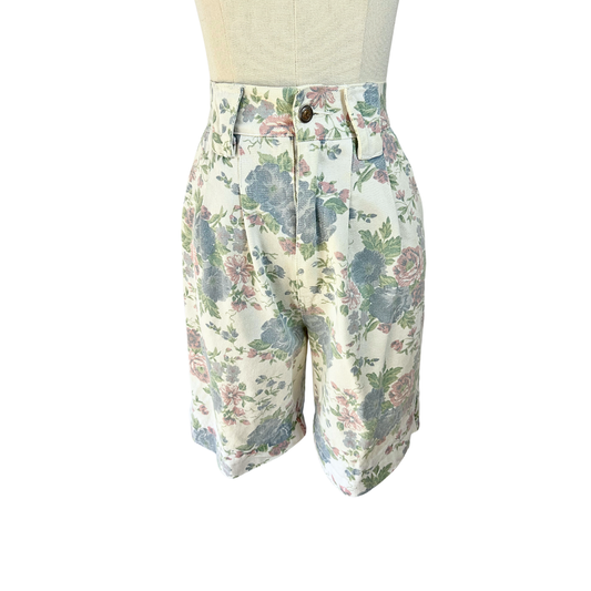 90s NO Dont Go floral high waist shorts - S