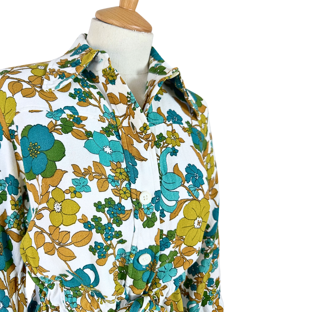 70s floral shirt - S