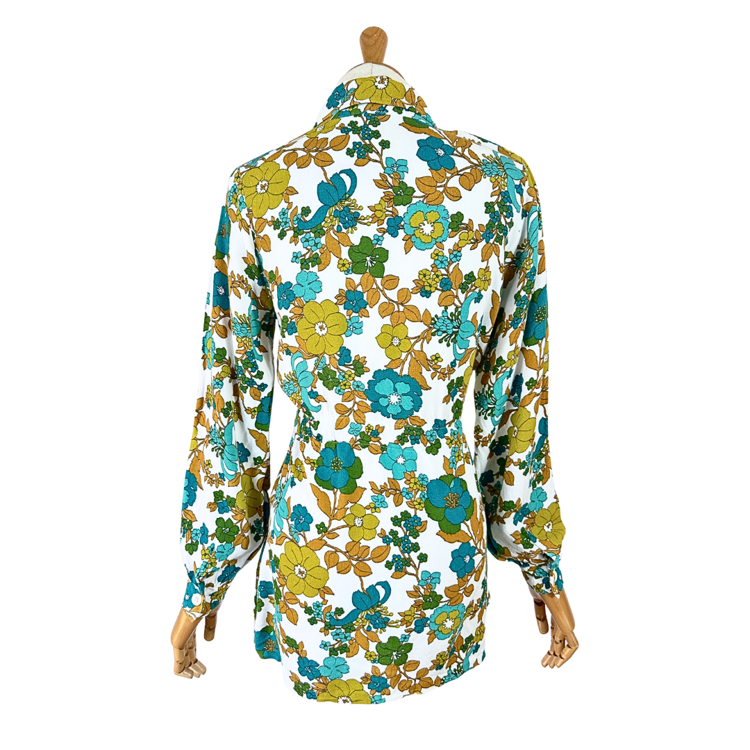 70s floral shirt - S