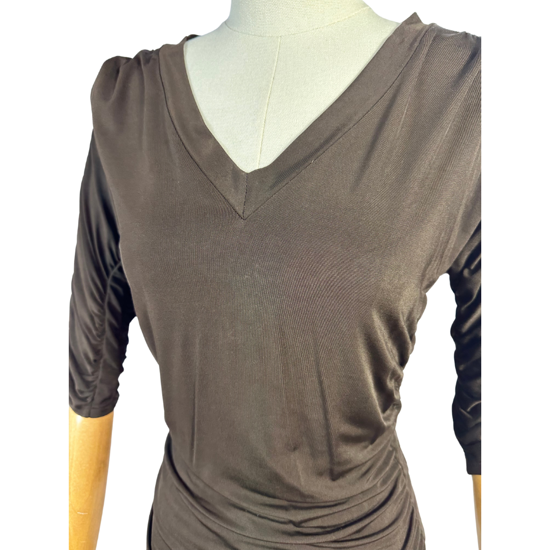 DKNY vneck ruched top - S