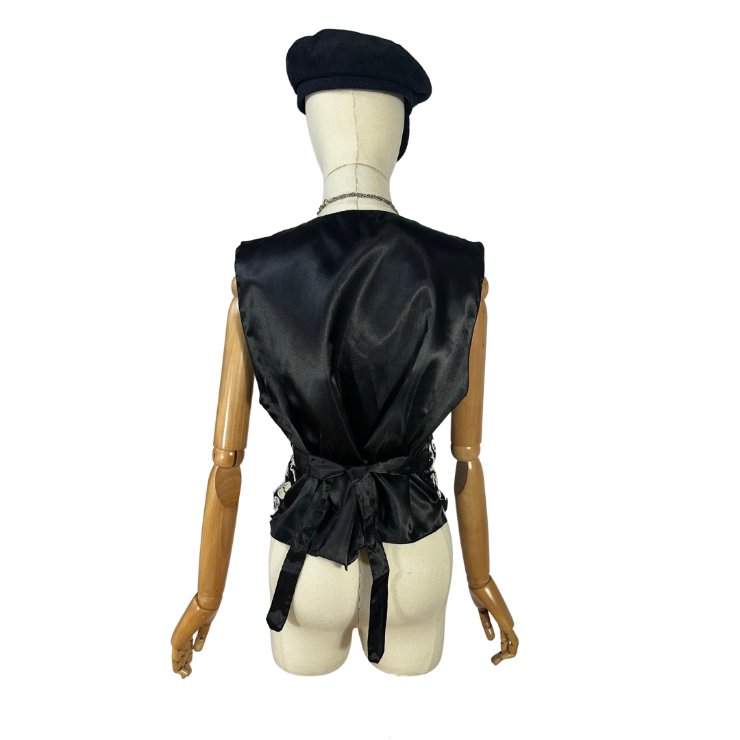 Beaded floral waistcoat - M