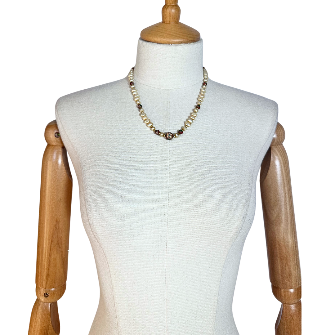 Cream vintage freshwater pearl necklace