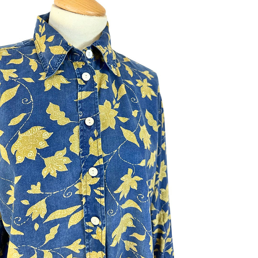 90s Polo leaf print shirt - M