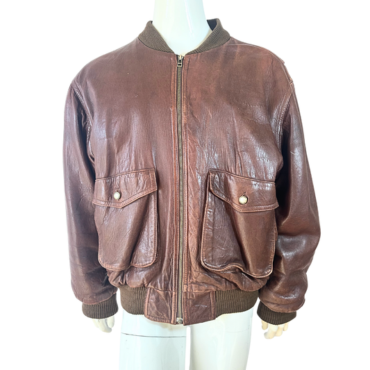 Vintage leather jacket - XL (Free Delivery)