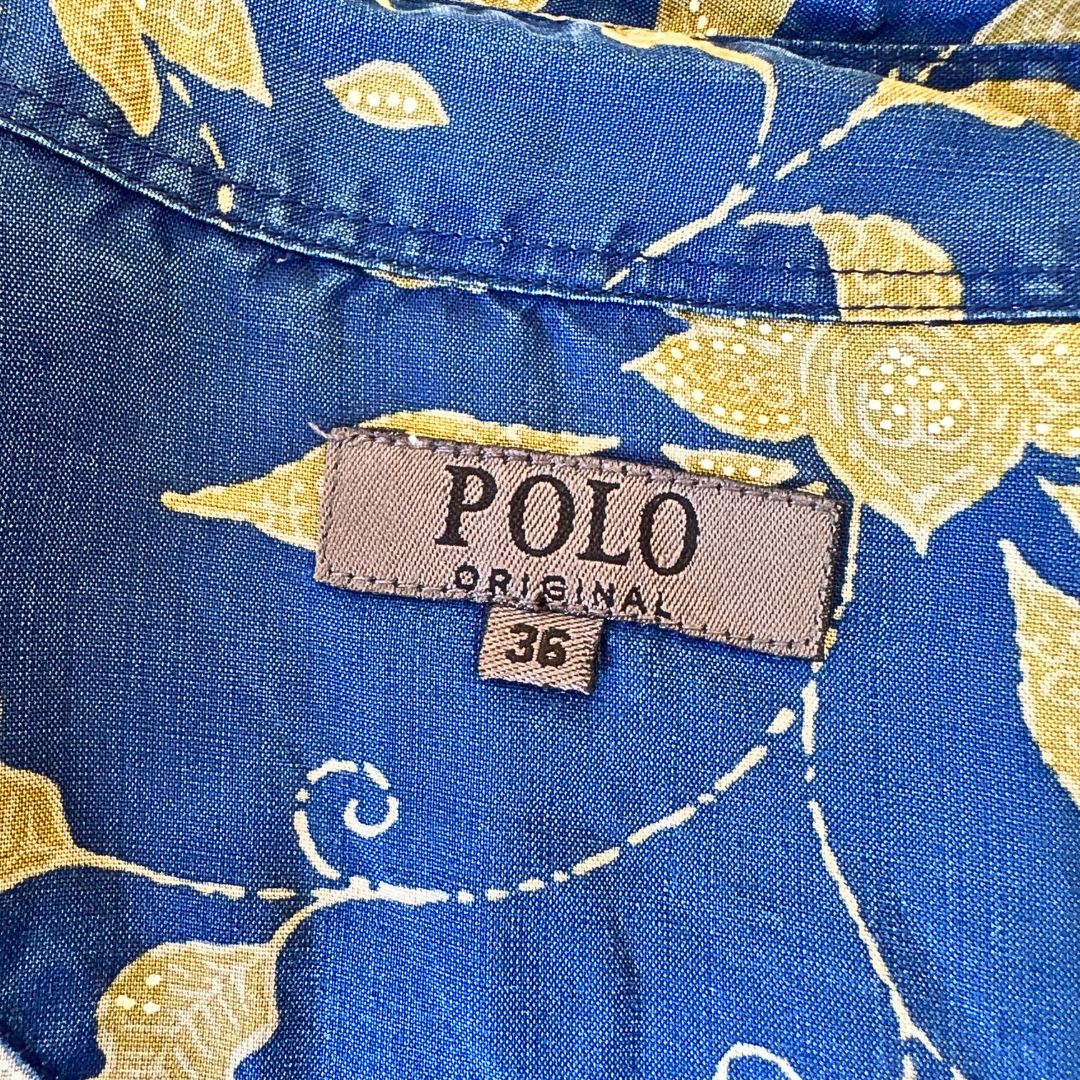 90s Polo leaf print shirt - M