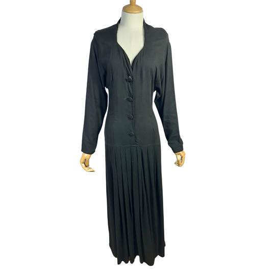 Vintage drop waist maxi dress - S/M