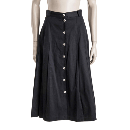 High-waisted cotton circle skirt - M