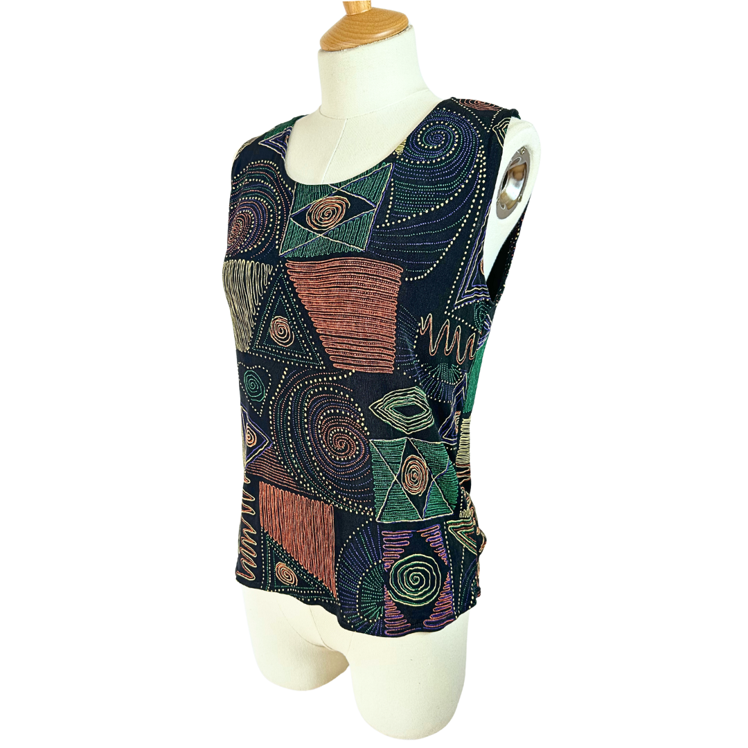 Vintage geometric top - M