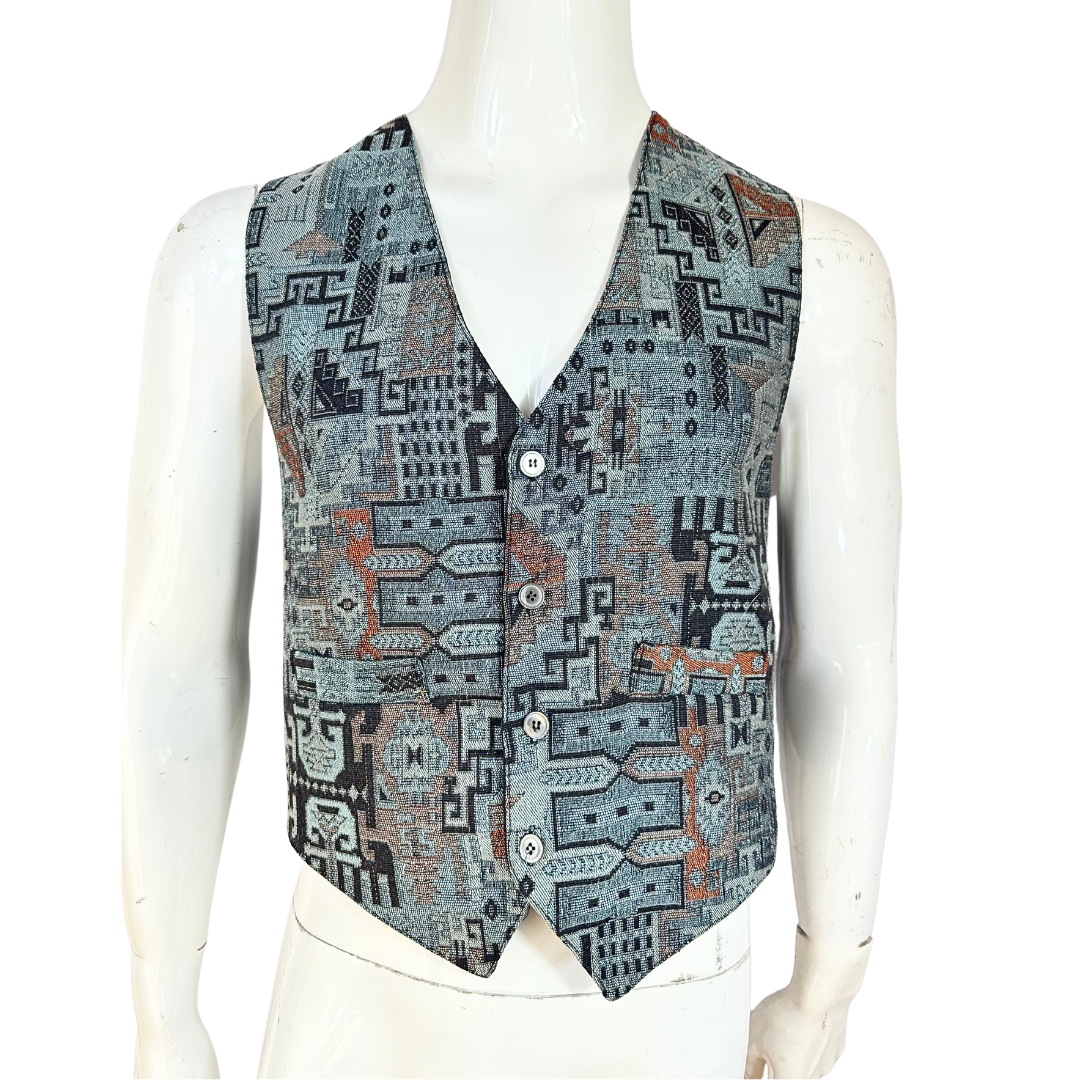 Vintage tapestry waistcoat - S/M