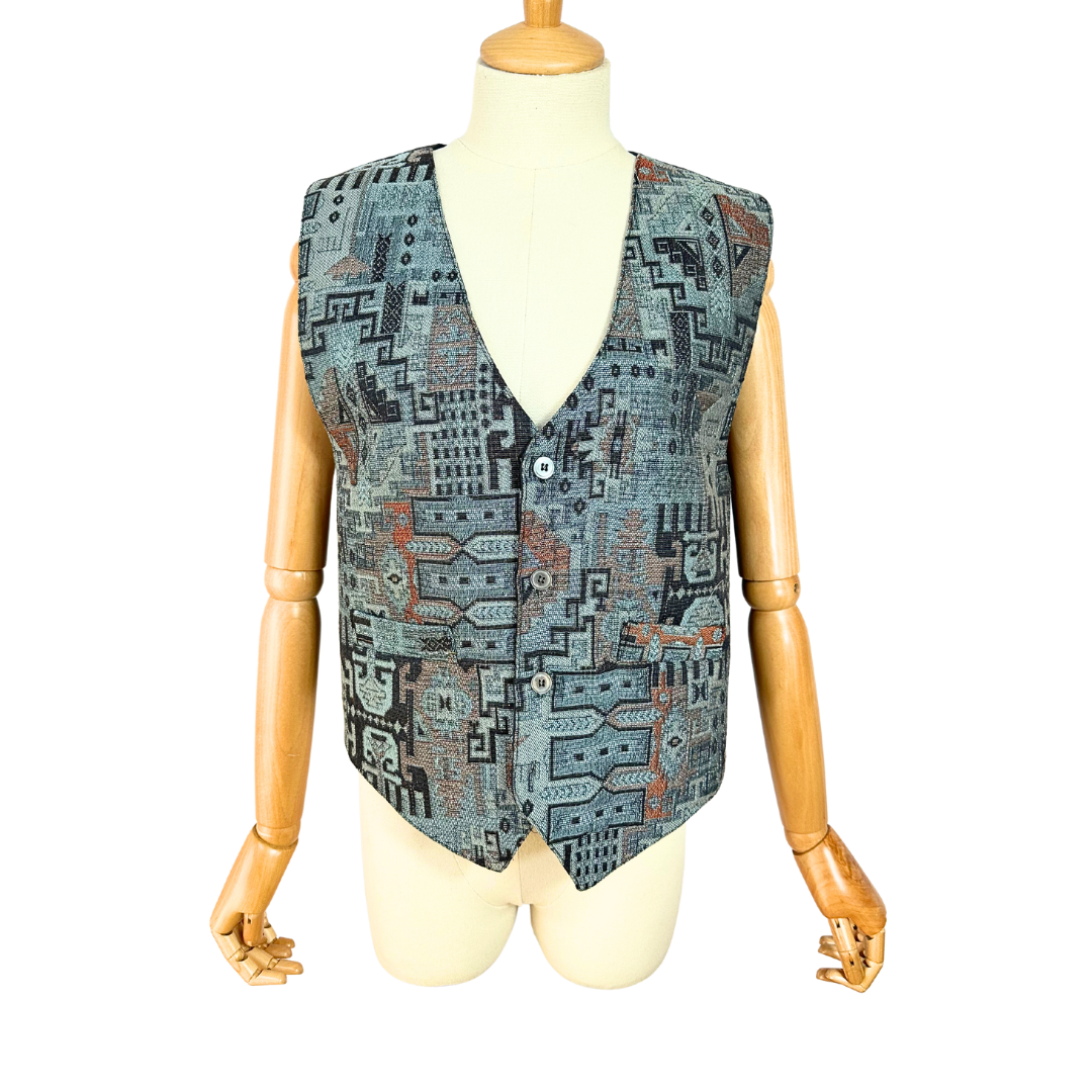 Vintage tapestry waistcoat - S/M