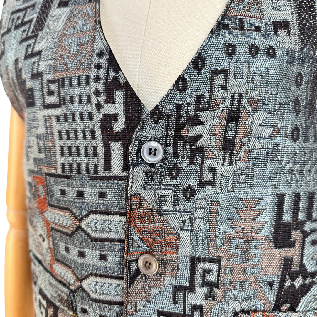 Vintage tapestry waistcoat - S/M