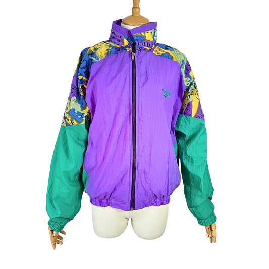 Vintage Reebok colourblock track jacket - M