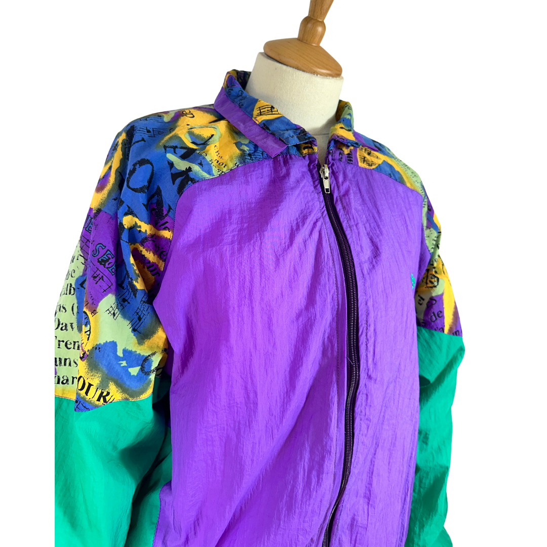 Vintage Reebok colourblock track jacket - M