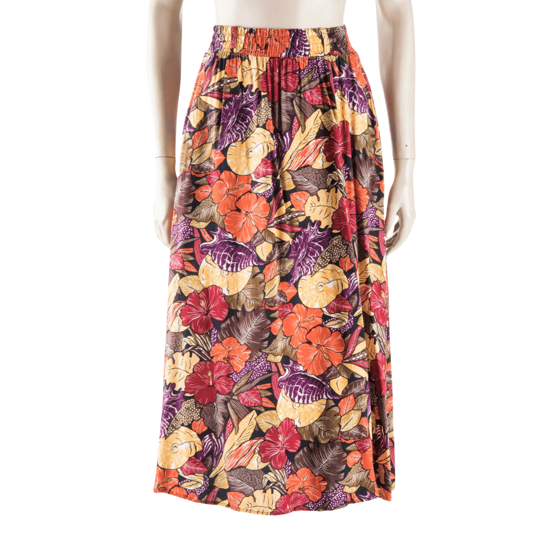 Floral high-waisted skirt - XS/S