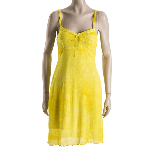 Mesh slip dress with lining - M