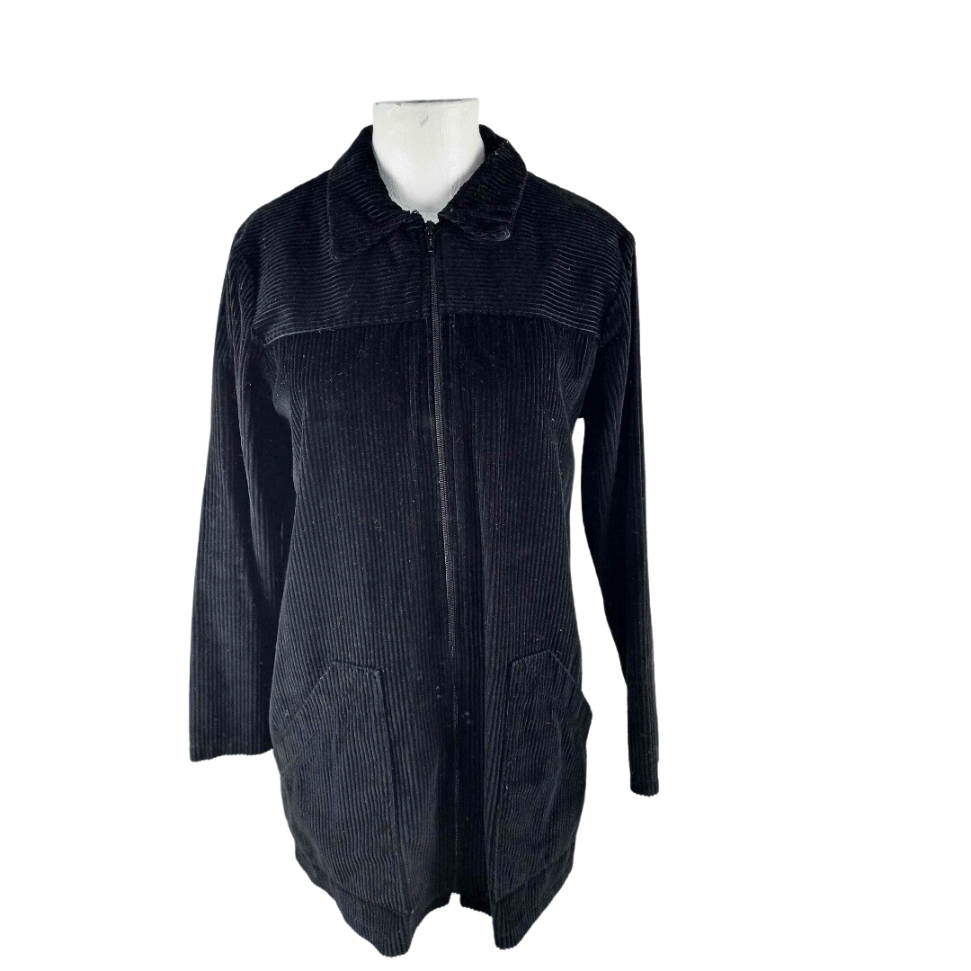 Vintage corduroy zipped-up coat - S/M
