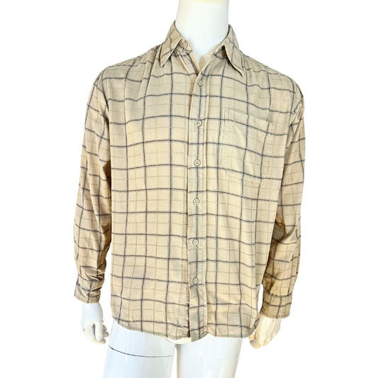 Checkered corduroy shirt - M