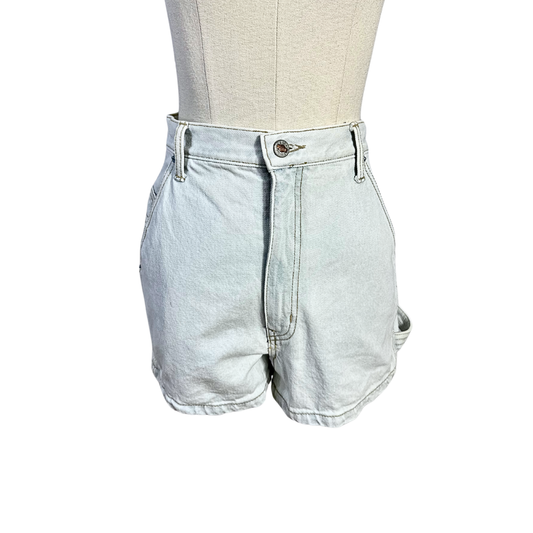 Light-wash 90s high waist denim shorts - S/M