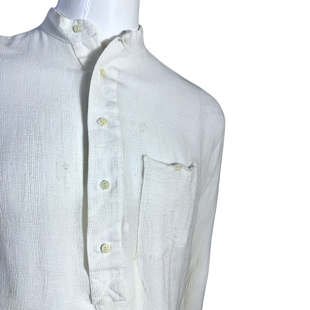 White vintage Marlboro Mandarin collar shirt - M