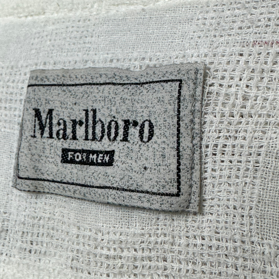 White vintage Marlboro Mandarin collar shirt - M