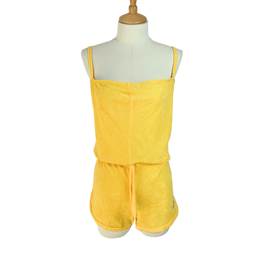 Yellow vintage terrycloth playsuit - S