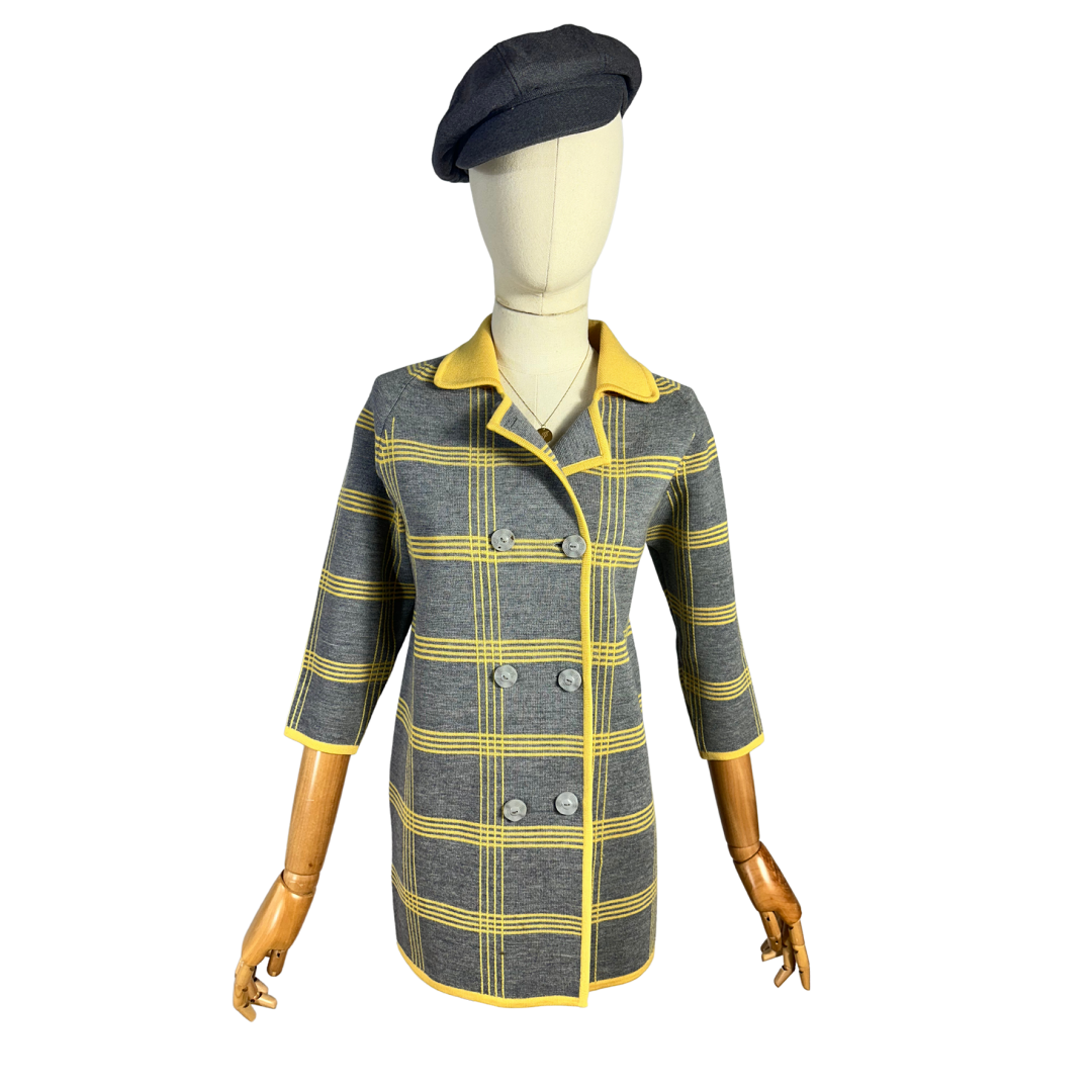 70s vintage plaid jacket - S