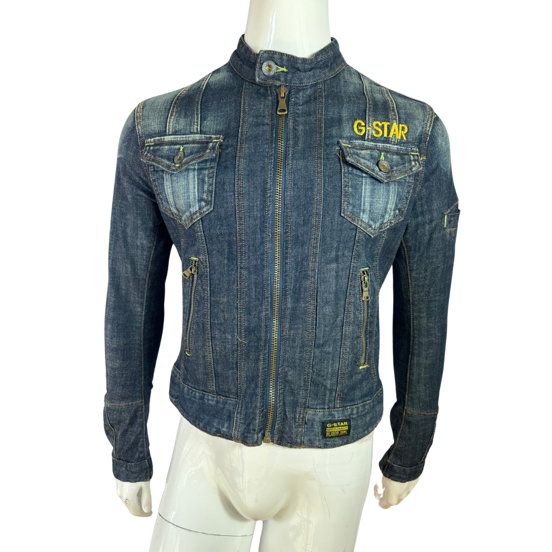 G Star denim biker jacket - S/M (Free Delivery)