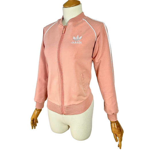 Pink Adidas zipped up jacket - S