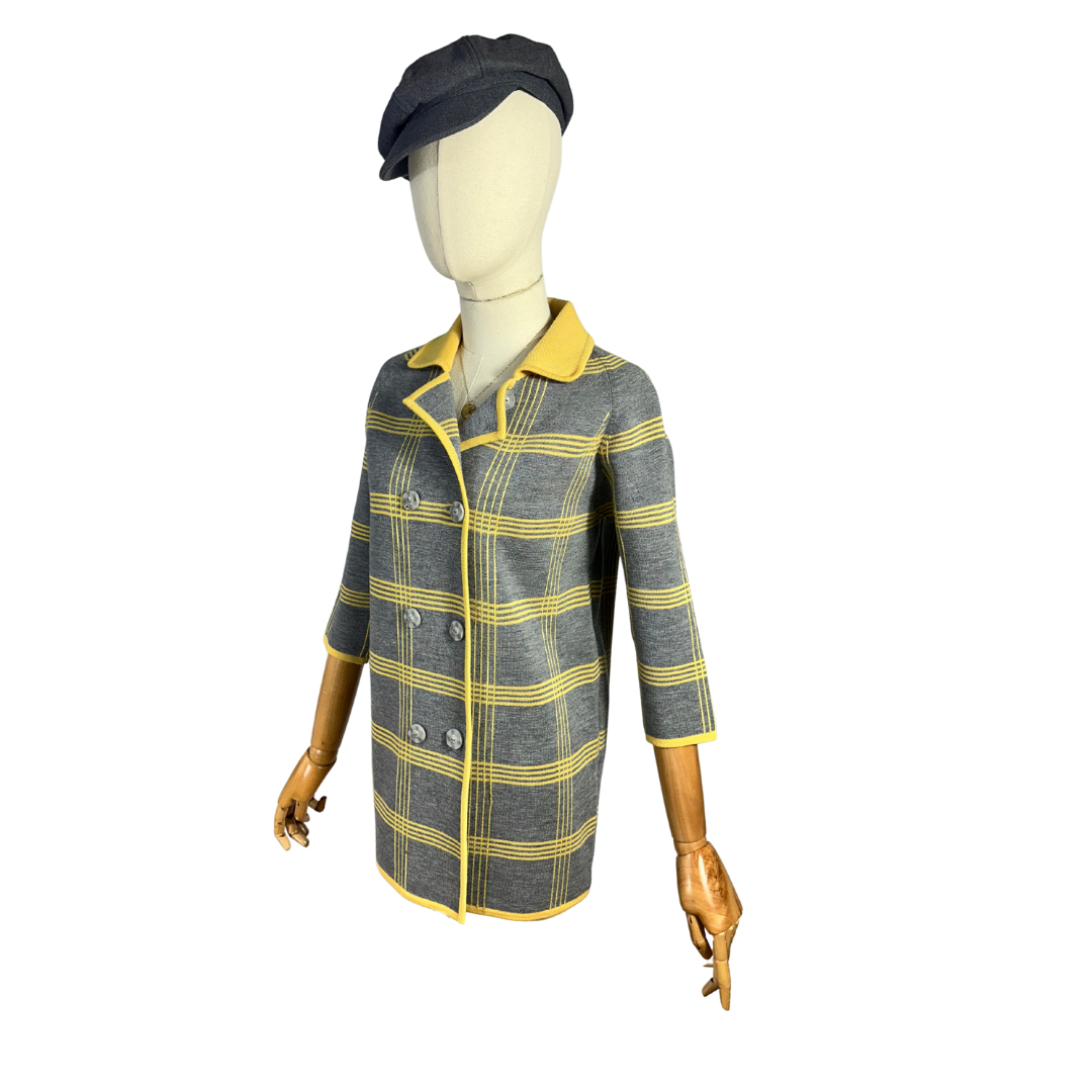 70s vintage plaid jacket - S
