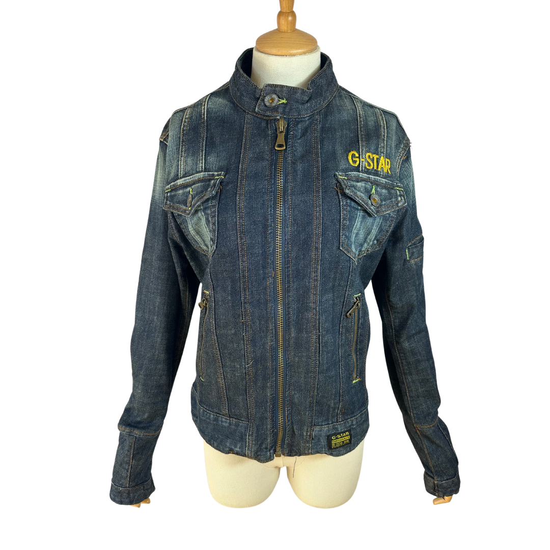 G Star denim biker jacket - S/M (Free Delivery)