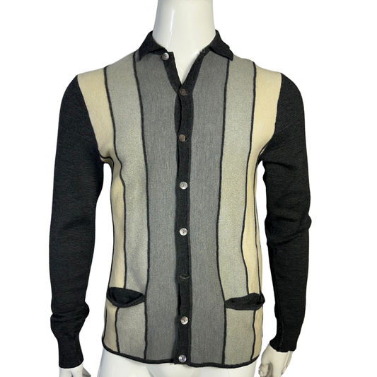 Vintage striped knitted shirt - M