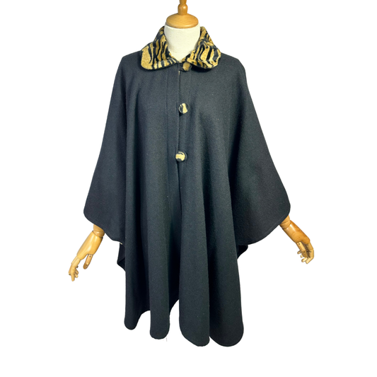 Black vintage cape - S/M/L