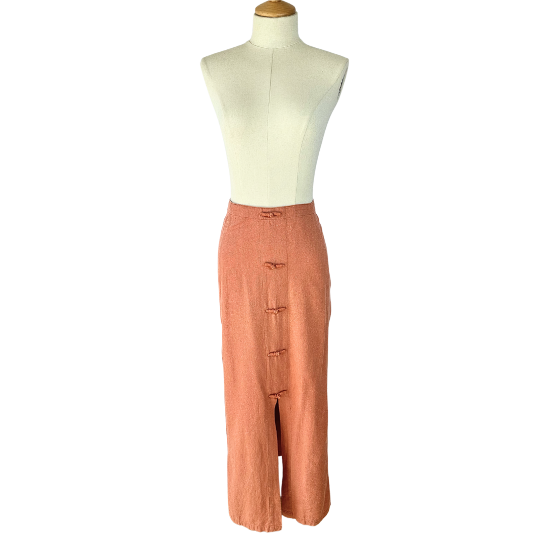 90s pink pencil skirt - S