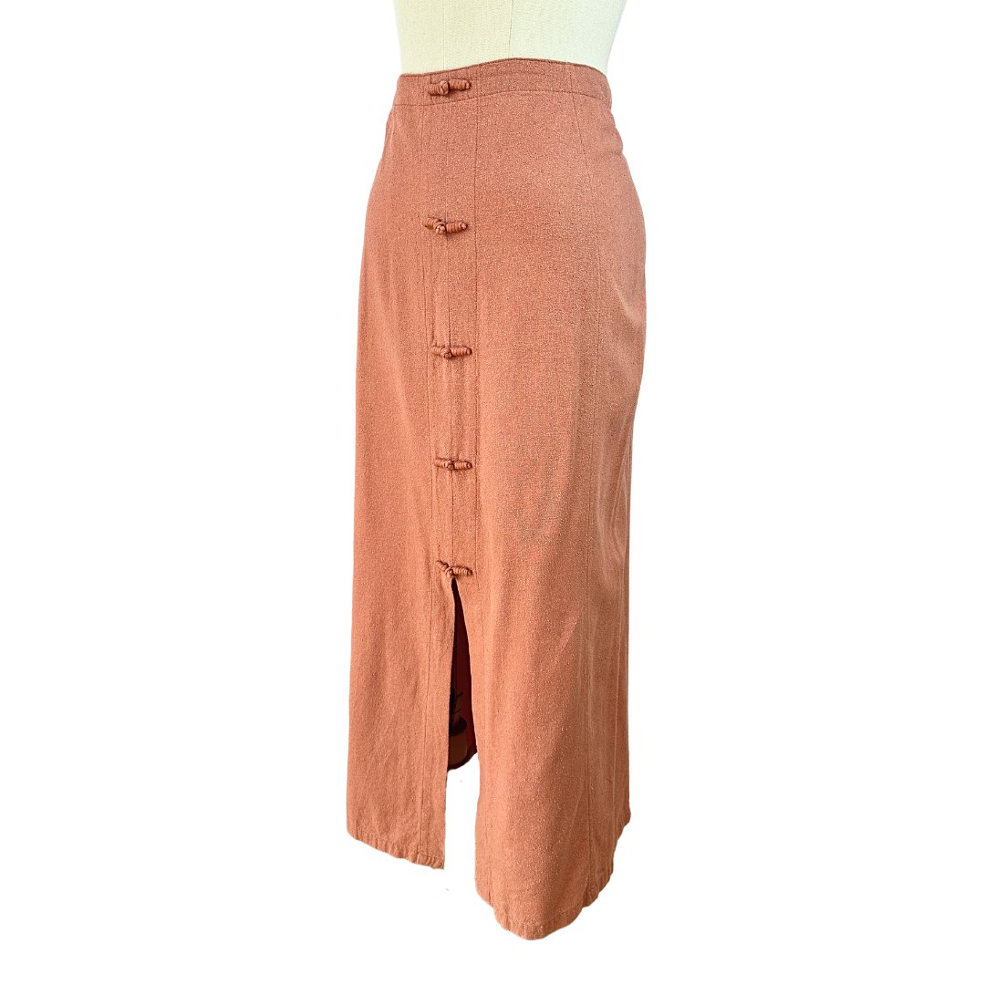 90s pink pencil skirt - S