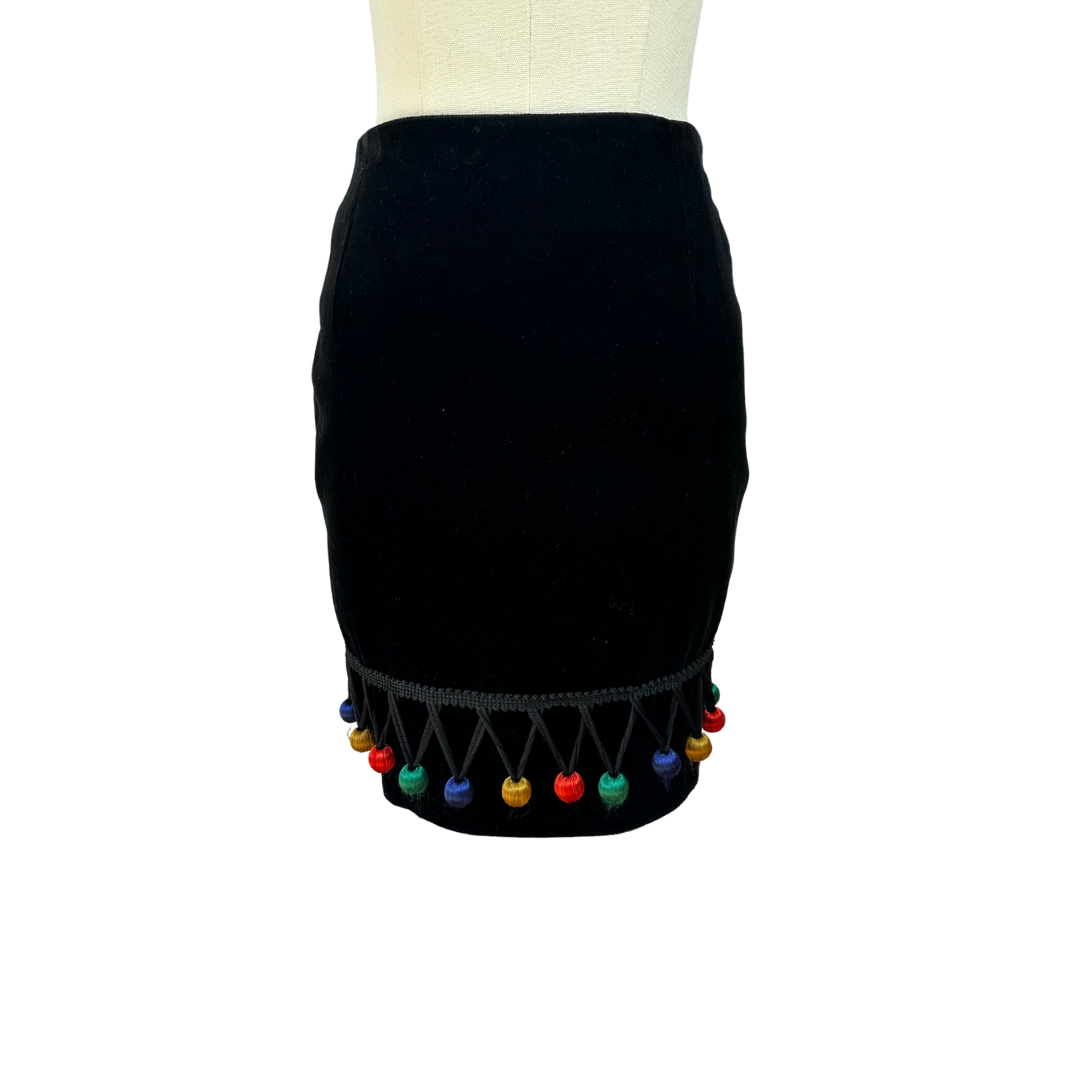 Vintage velvet pencil skirt - S