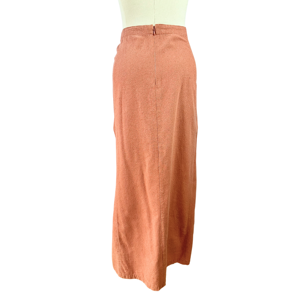 90s pink pencil skirt - S