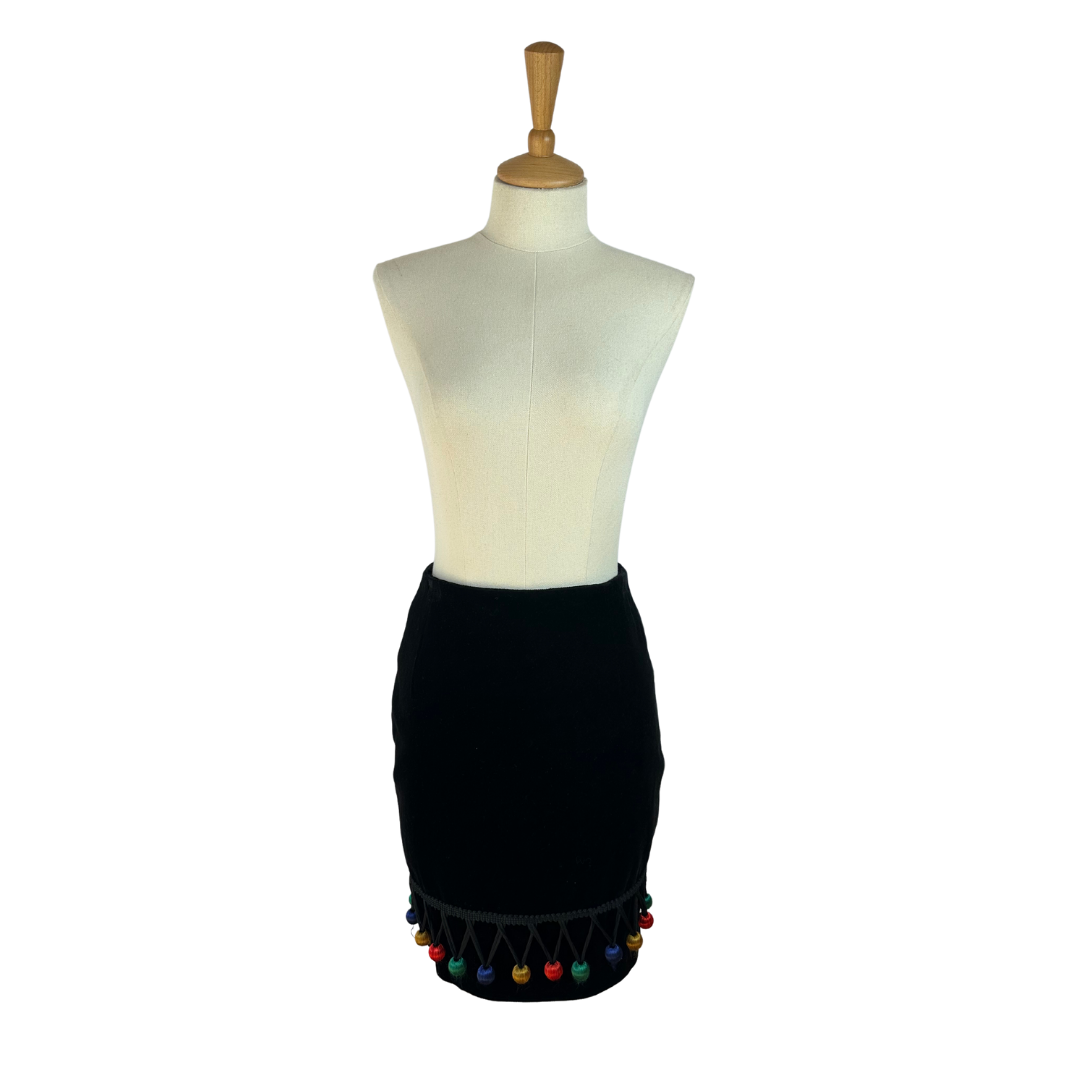 Vintage velvet pencil skirt - S