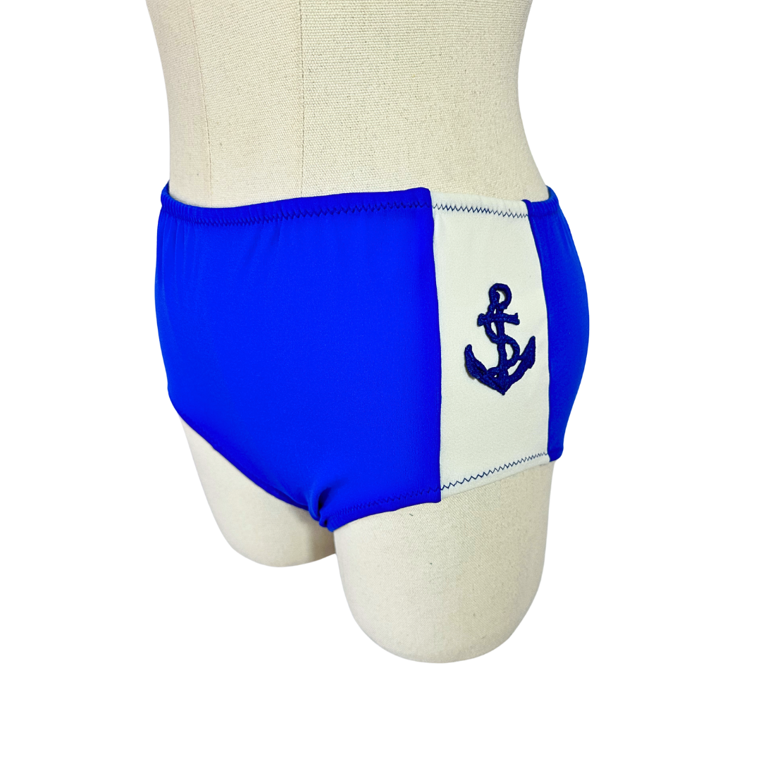 70s nautical swimwear - S