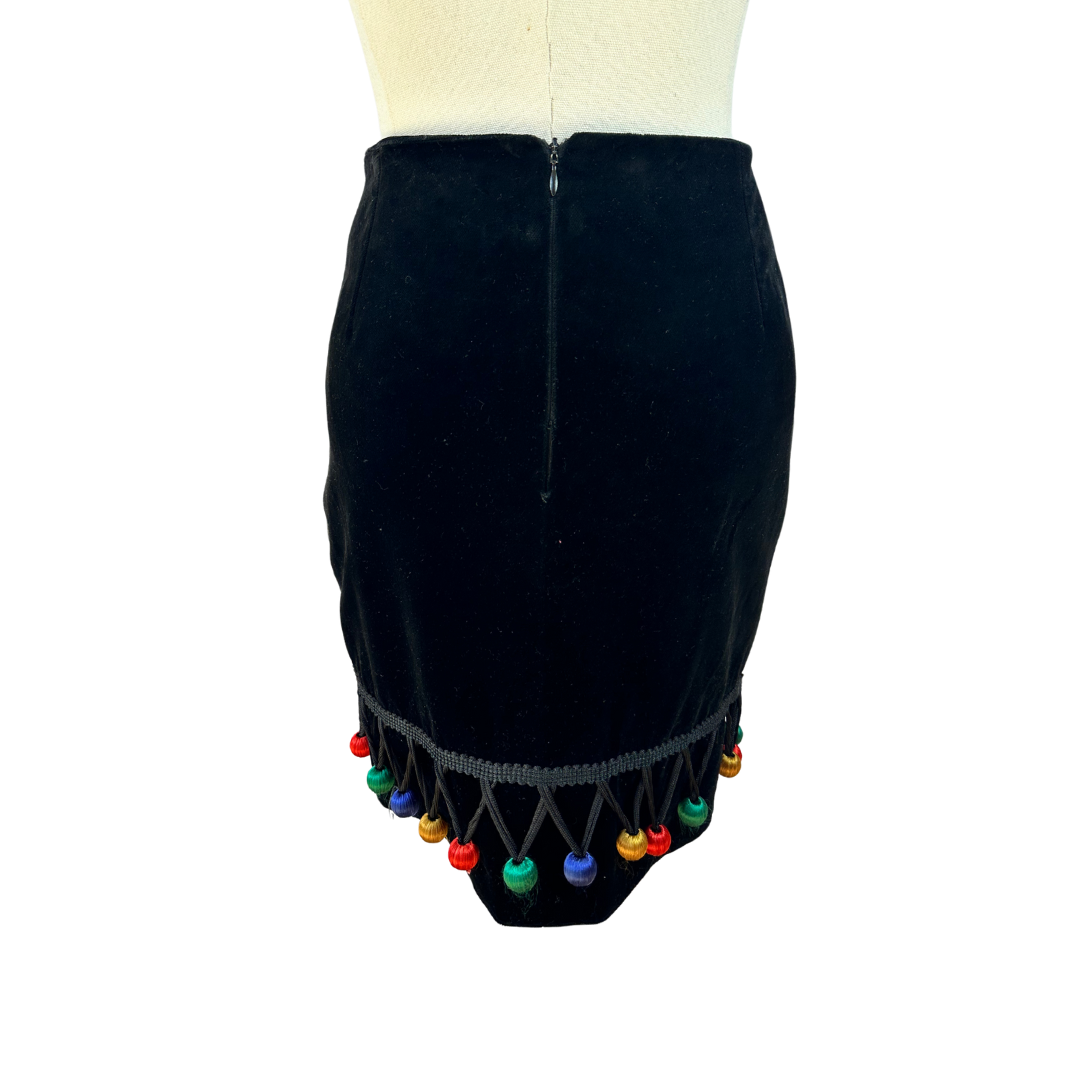 Vintage velvet pencil skirt - S